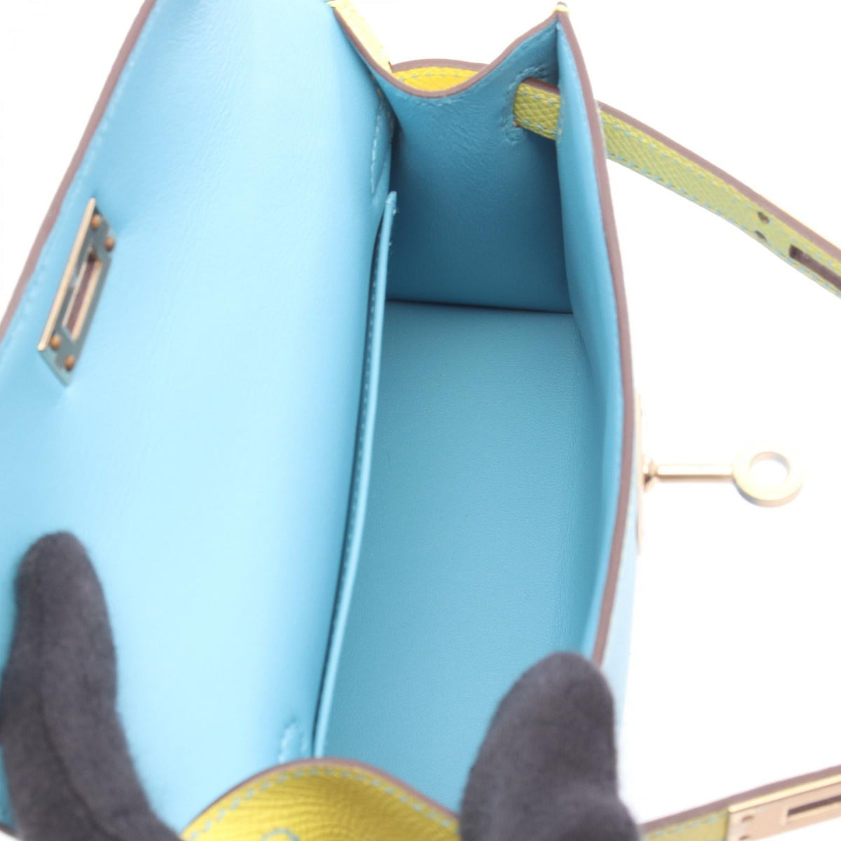 HERMES Mini Kelly 2 Personal Order 2WAY HandbagBlue aztec Blue aztec Blue/Yellow Epsom leather Calfskin (cowhide) Epsom 2120300055055