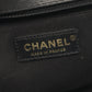 CHANEL Black Mademoiselle V-stitch Top Handle 2-Way Bag leather 2104102523592