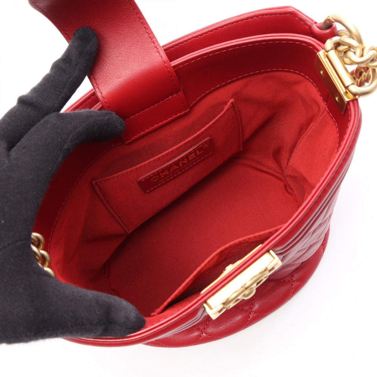 CHANEL Red Boy Chanel 2WAY Lambskin (sheep leather) 2104102523639