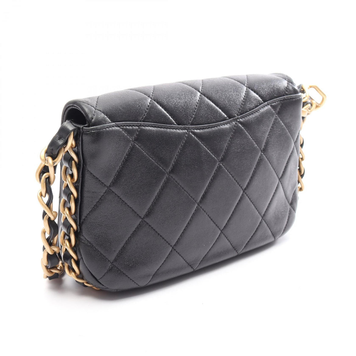 CHANEL Black Matelasse leather 2104102523622