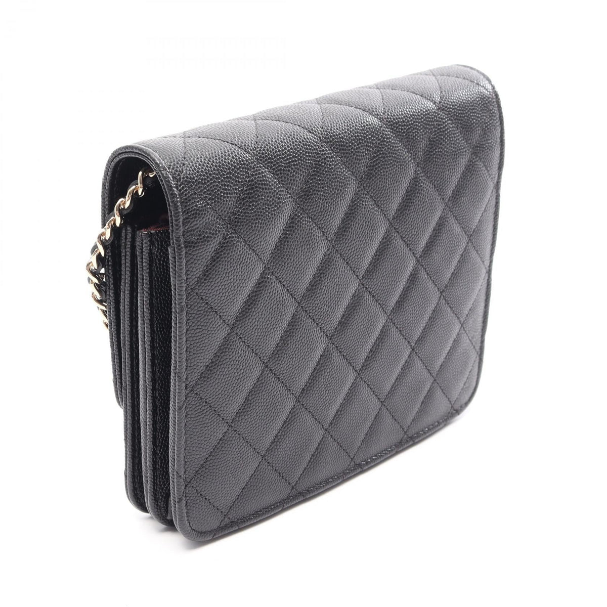 CHANEL Black Matelasse Grained Calfskin leather 2104102523332