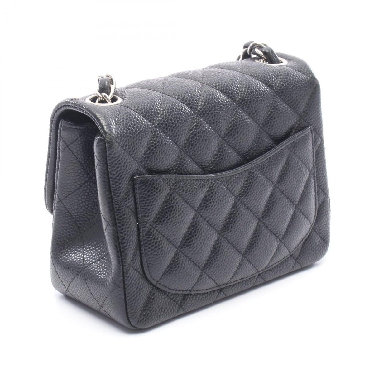 CHANEL Black Mini Matelasse Grained Calfskin leather 2104102523653