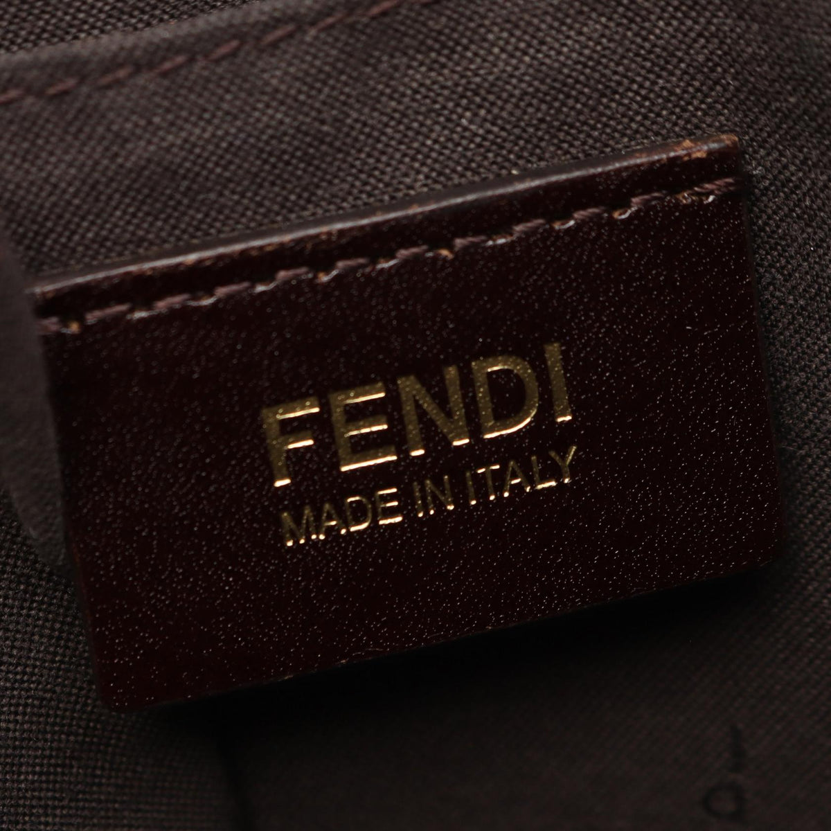 FENDI Zucca Shoulder Bag Brown/Black PVC coated canvas 2101220013479