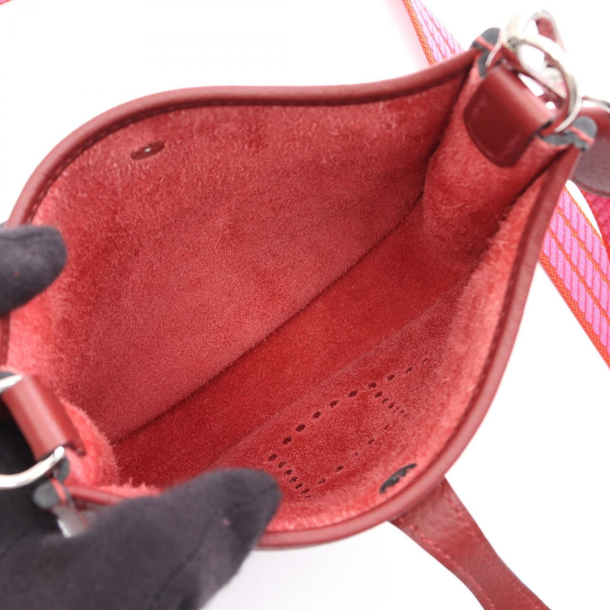 HERMES EvelyneTPM Amazon Shoulder BagRouge H Rouge H Bordeaux Taurillon Clemence leather Taurillon Clemence 2101220013509