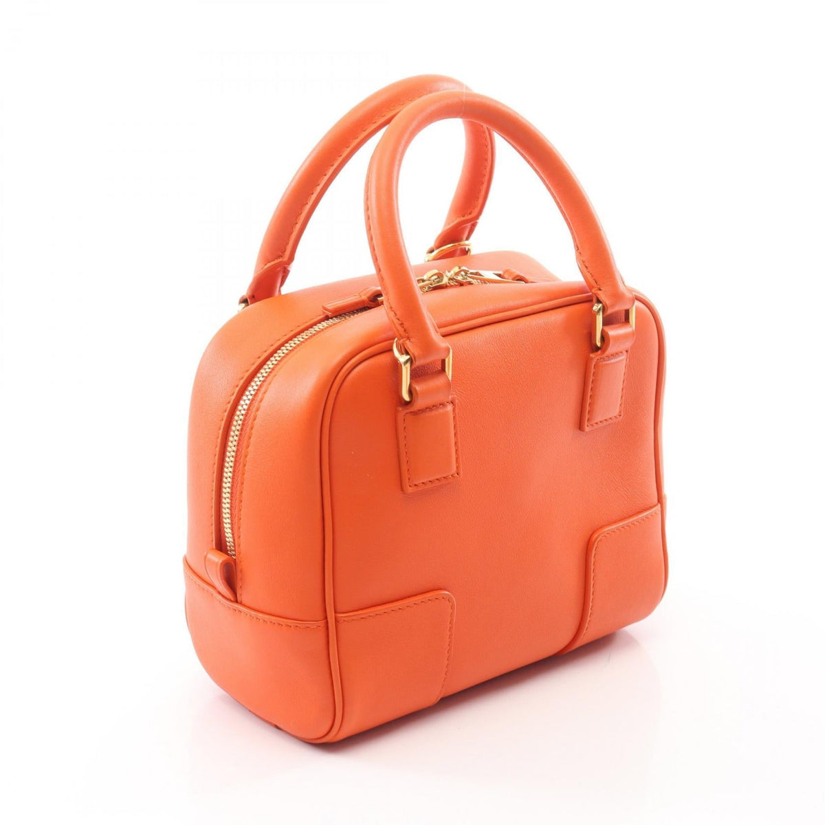 LOEWE Amazona 16 2WAY Handbag Orange leather 2101220013714
