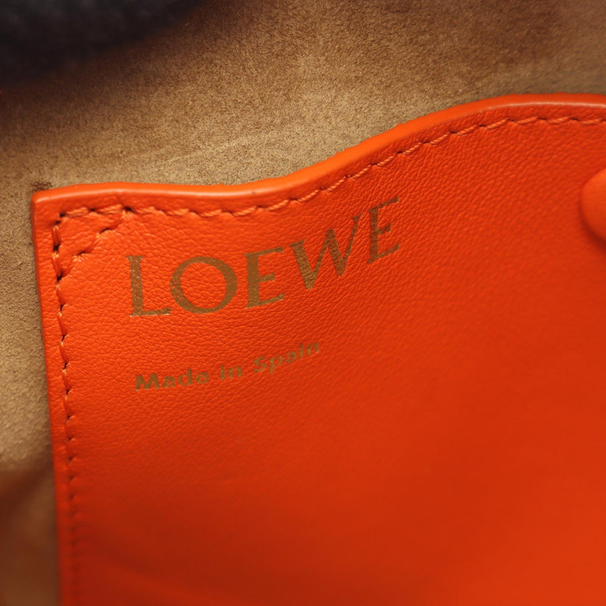 LOEWE Amazona 16 2WAY Handbag Orange leather 2101220013714