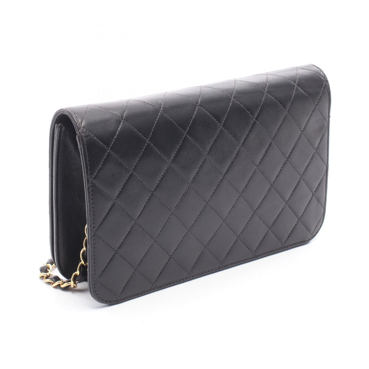 CHANEL Black Full flap Matelasse Lambskin (sheep leather) 2101220013691