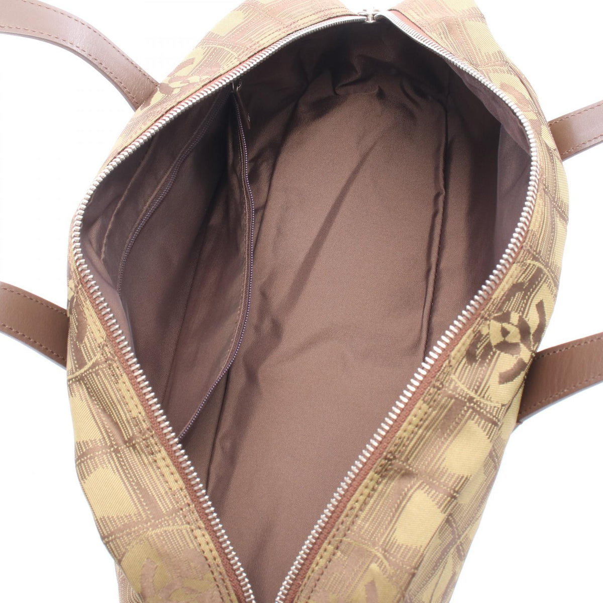 CHANEL Khaki/Brown New travel line leather�Nylon canvas 2101220012649