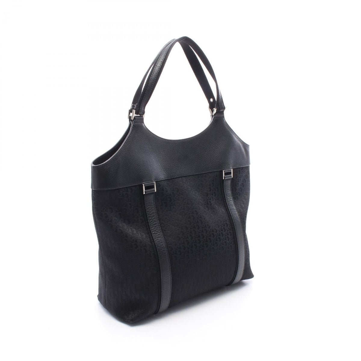 Dior street chic trotter Tote Bag Black canvas�leather 2101220012793