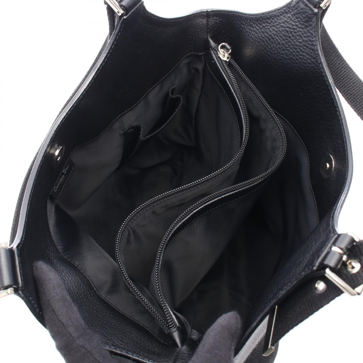 Dior street chic trotter Tote Bag Black canvas�leather 2101220012793