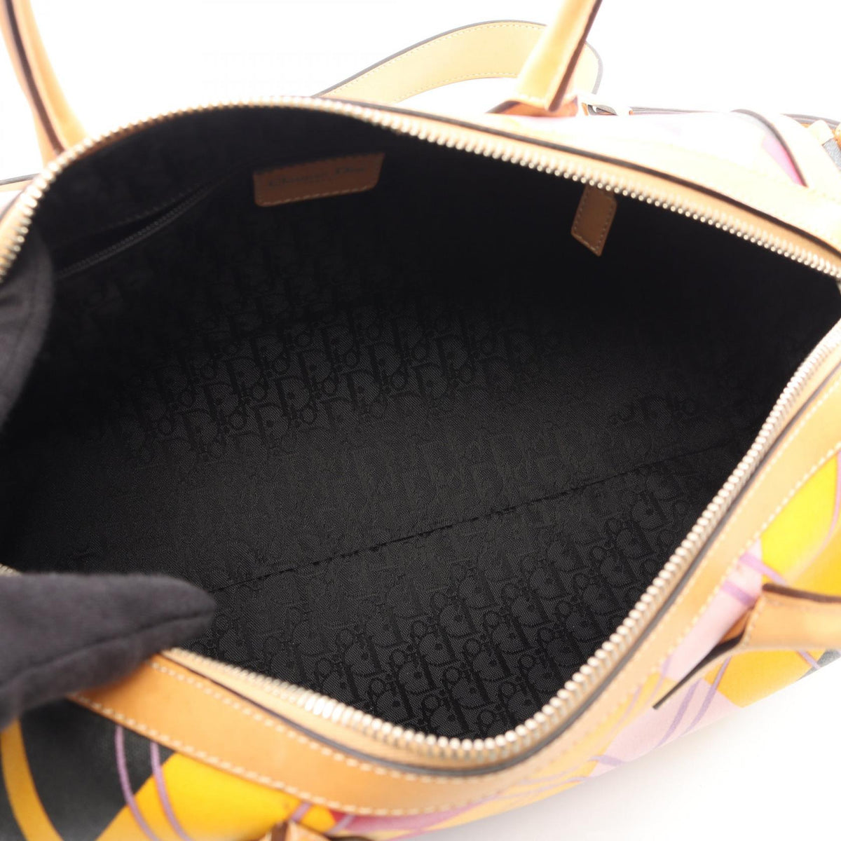 Dior 2WAY Handbag Brown/Multicolor PVC coated canvas�leather GOL44261 2101220012816