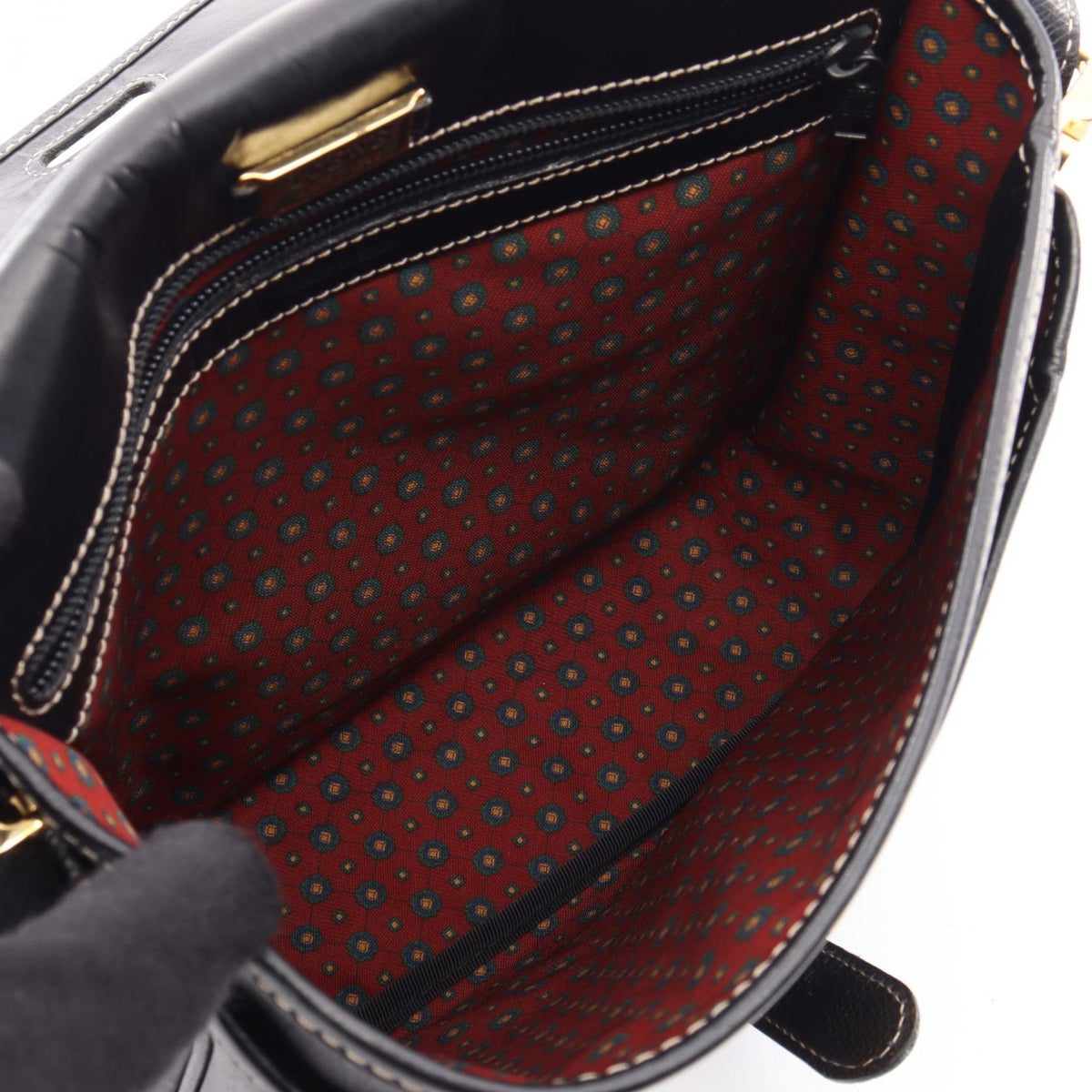 LOEWE anagram Shoulder Bag Black leather 2101220012861