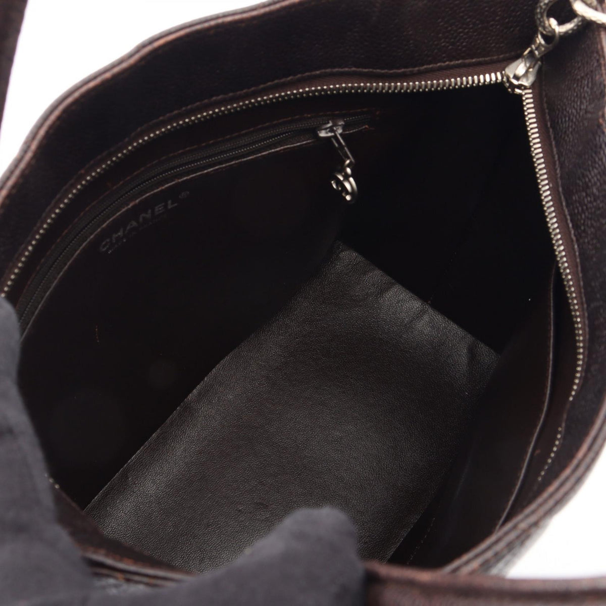 CHANEL Brown Medallion tote Grained Calfskin leather A01804 2101220013059