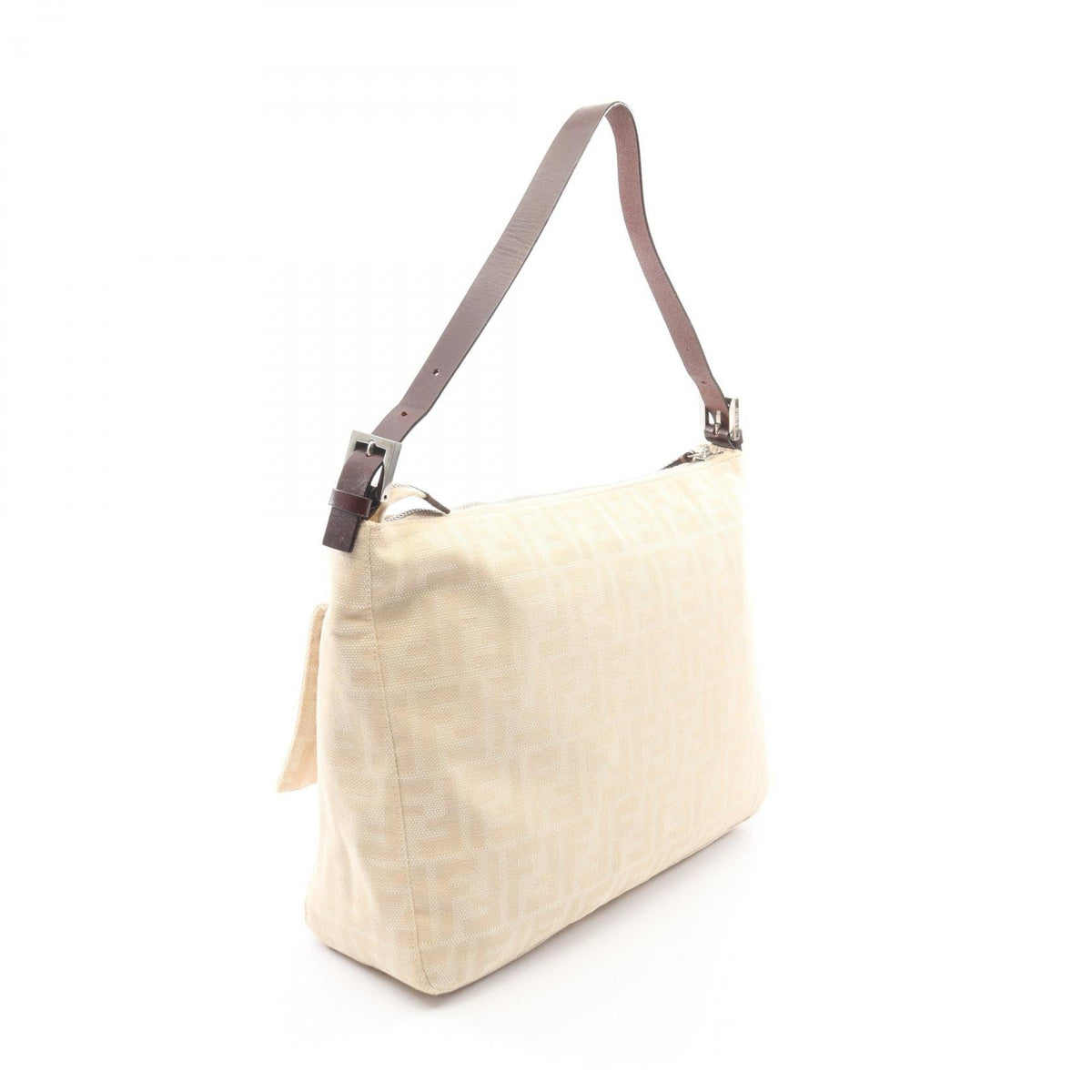 FENDI Mamma bucket Zucca Shoulder Bag Beige/Brown canvas leather 2101220013172