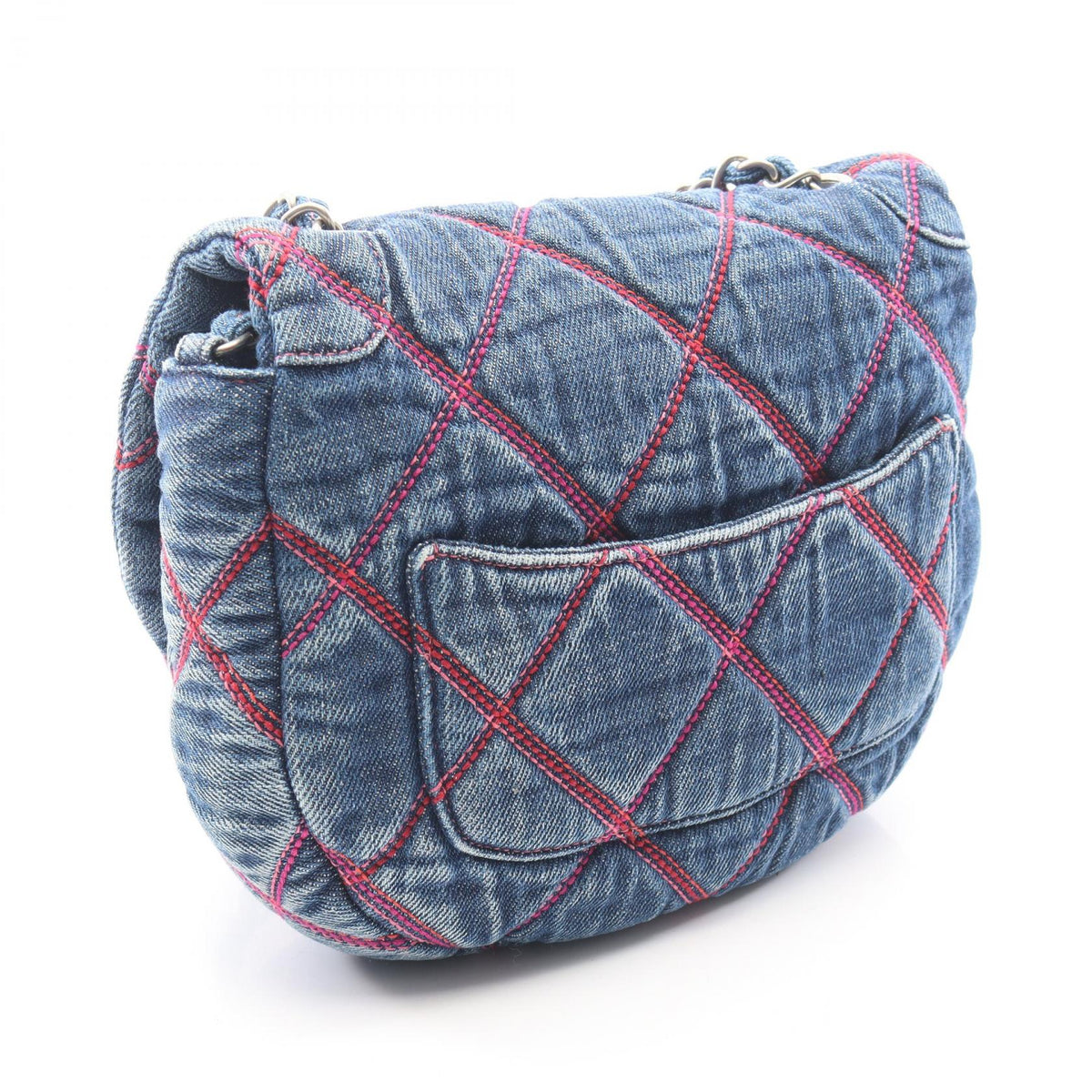 CHANEL Navy Matelasse Round Flap denim 2101220011932