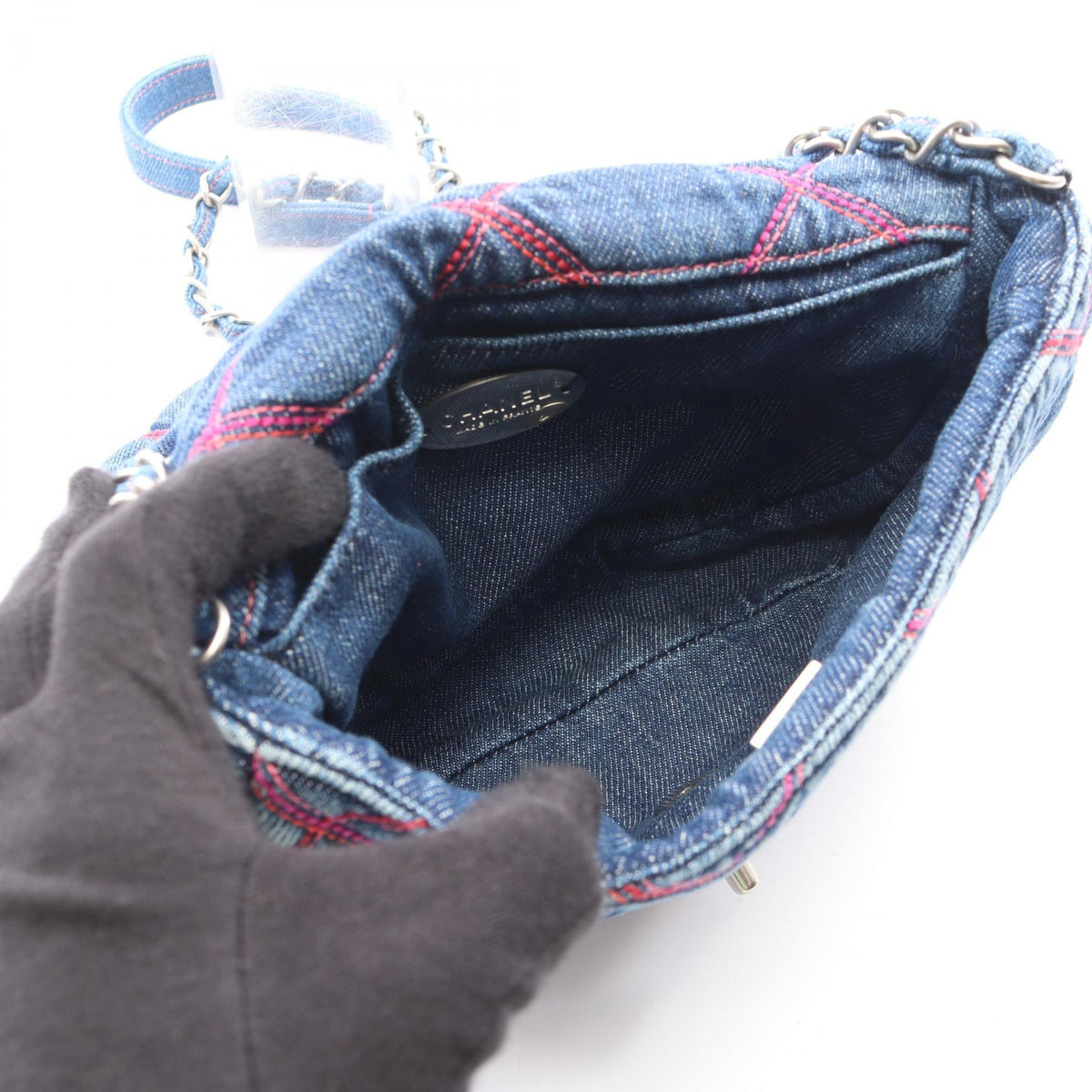 CHANEL Navy Matelasse Round Flap denim 2101220011932