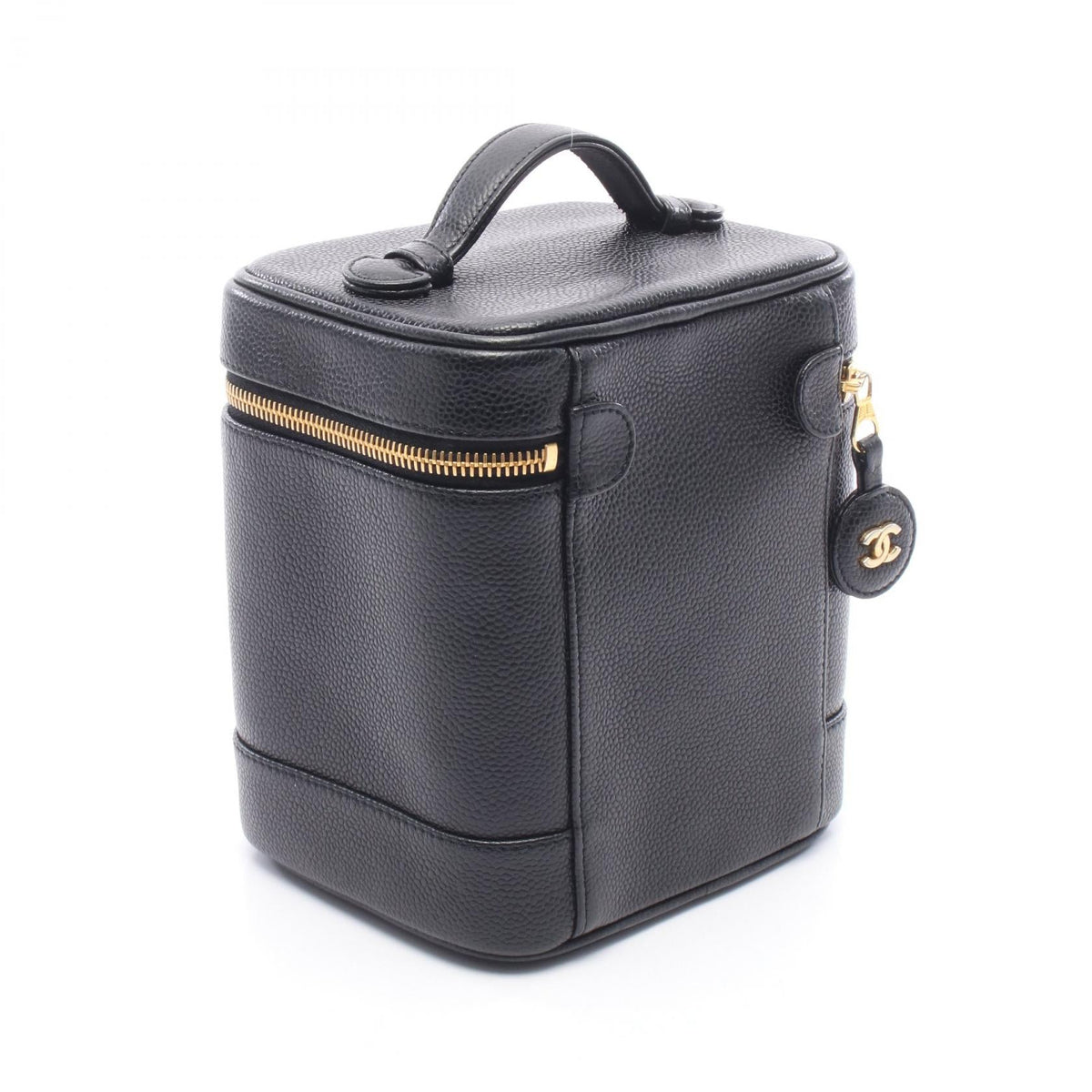 CHANEL Black COCO Mark Grained Calfskin leather A01998 2101220012168