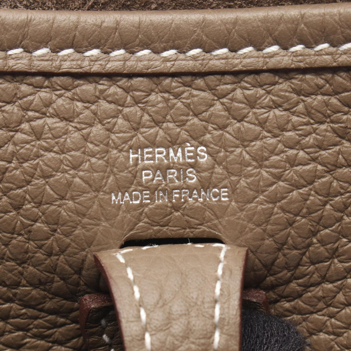 HERMES EvelyneTPM Shoulder BagEtoupe Grey Etoupe Grey Gray Taurillon Clemence leather Taurillon Clemence 2104102522908