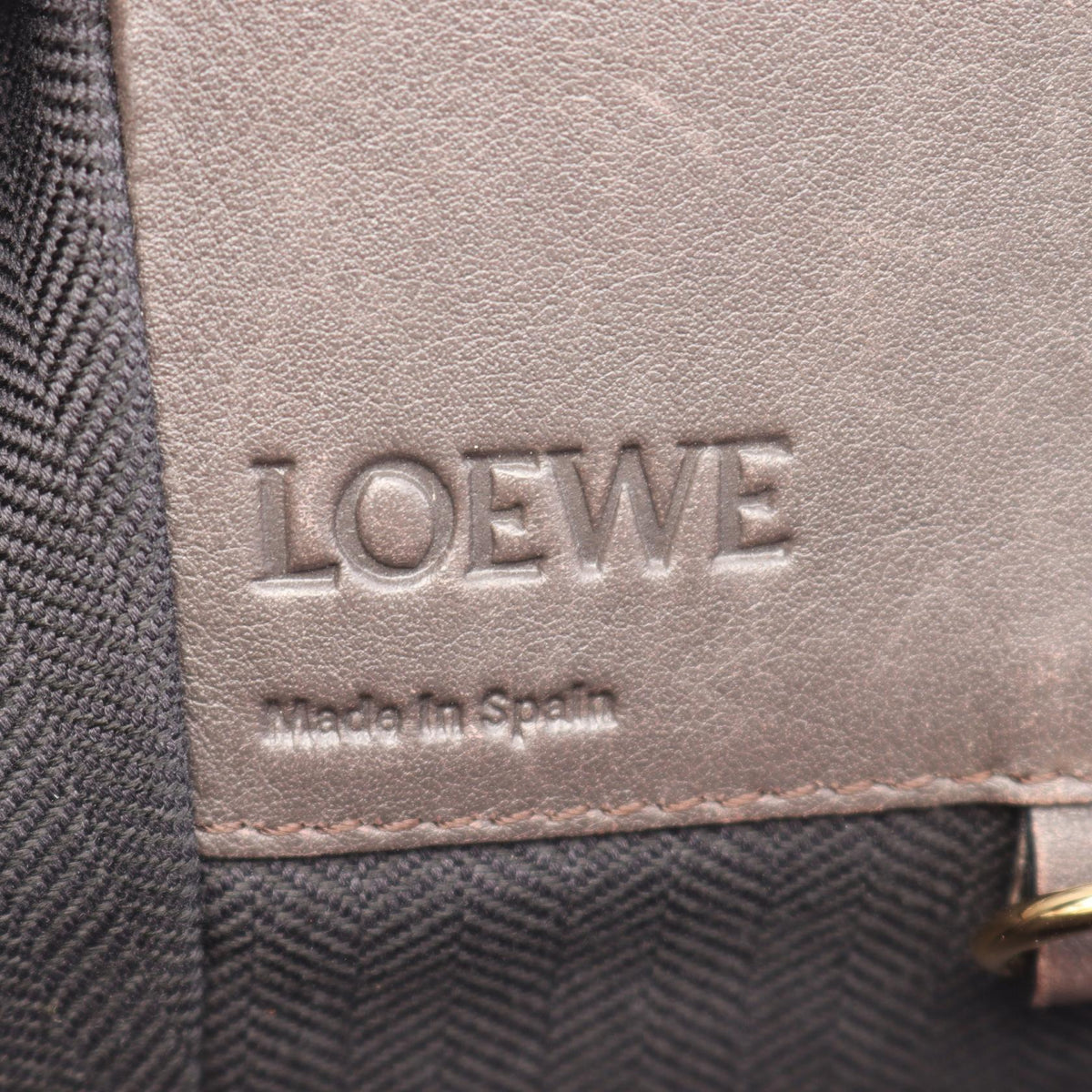 LOEWE HAMMOCK SMALL (2-Way Hammock) Handbag Beige/Gray/Brown leather 2118500066056
