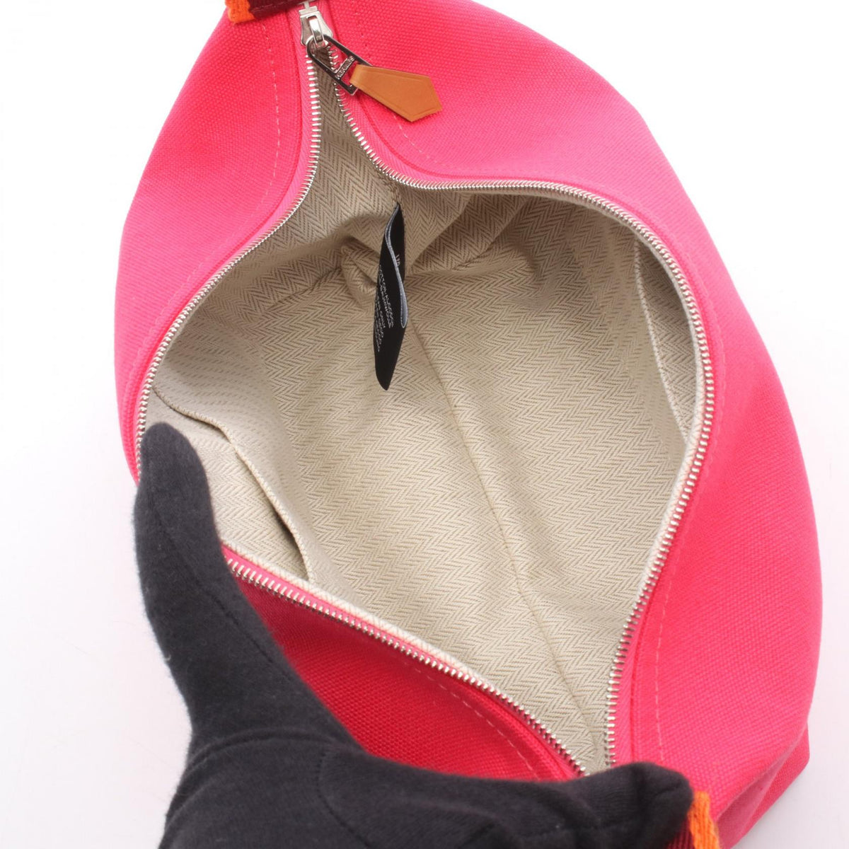 HERMES Bride a BracPM Handbaghibiscus hibiscus Pink/Bordeaux/Orange canvas 2120300054935
