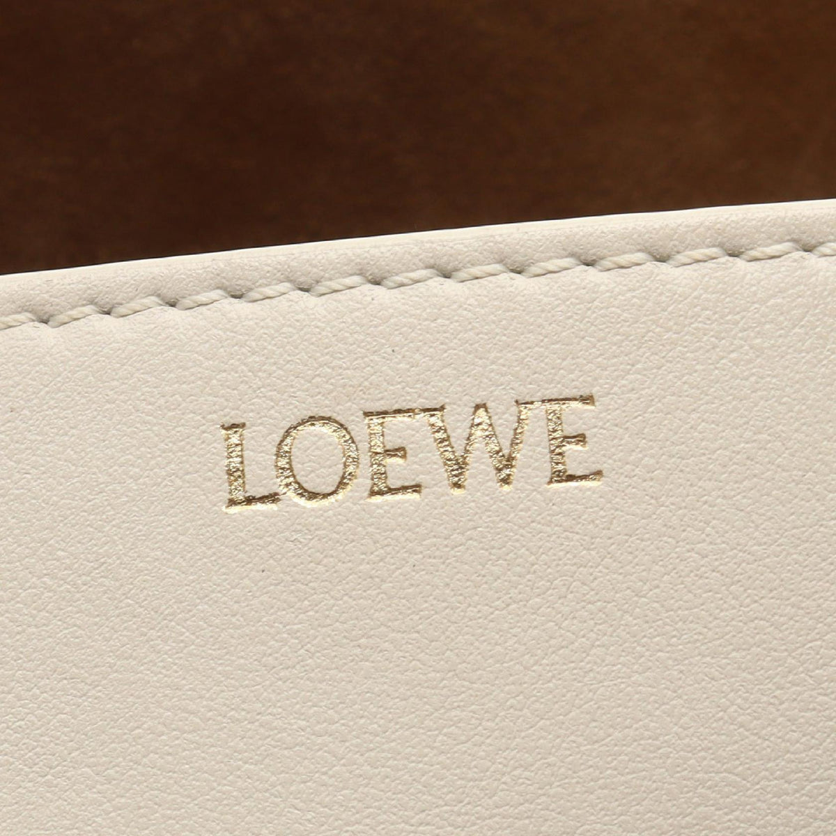 LOEWE Puzzle Fold Mini 2WAY Handbag Beige/Beige leather 2101220011147