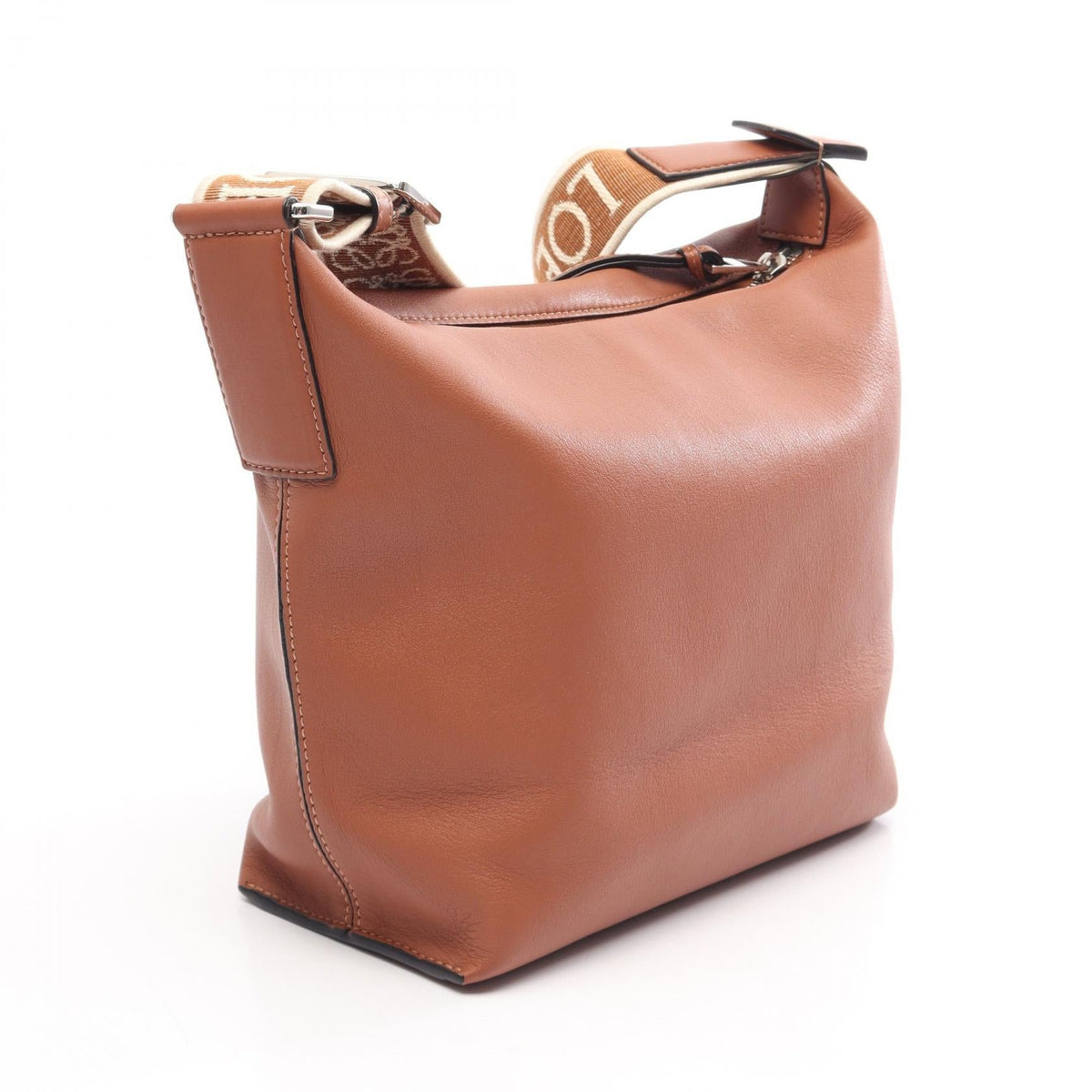 LOEWE Cuby Small Shoulder Bag Brown leather B906Q63X01 2101220011222
