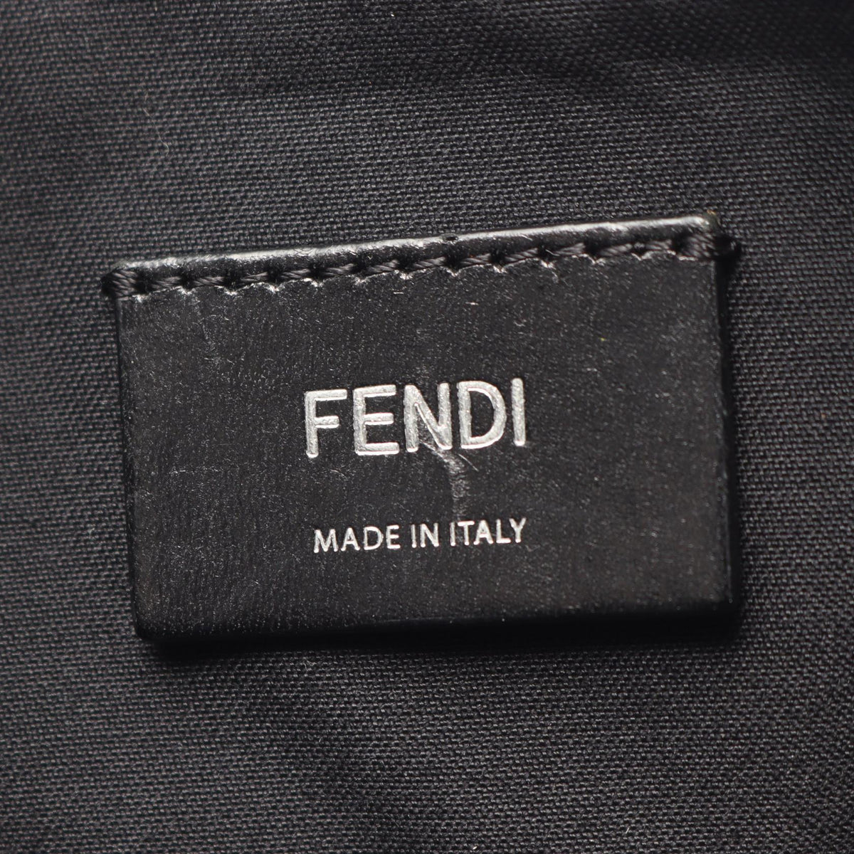 FENDI Diagonal Camera Case Zucca Shoulder Bag Black/Gray/Yellow PVC coated canvas�leather 2101220011604
