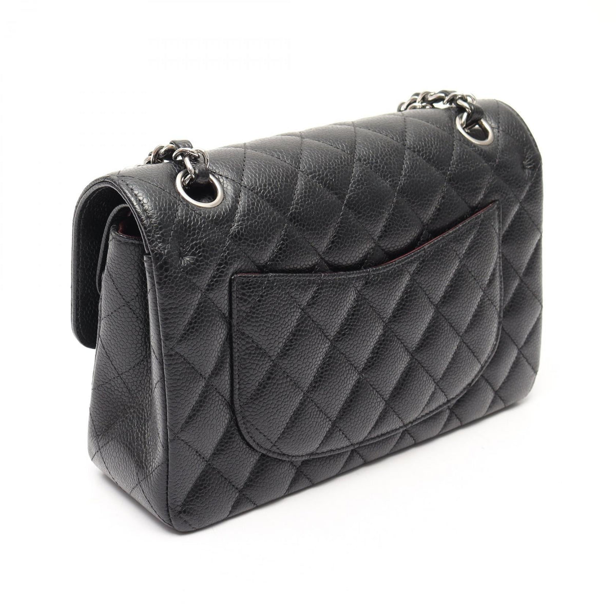 CHANEL Black Matelasse W flap Grained Calfskin leather 2101220011390