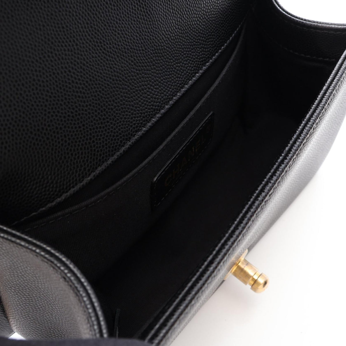 CHANEL Black Boy Chanel Small Grained Calfskin leather 2101220011406