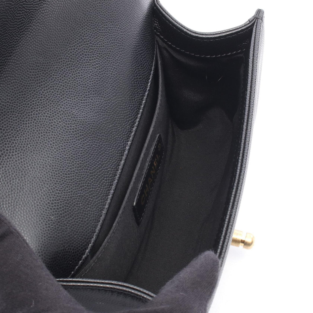 CHANEL Black Boy Chanel Small Grained Calfskin leather A67085 2101220011611