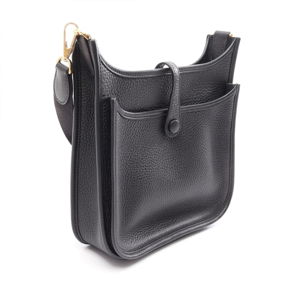 HERMES Evelyne23 Shoulder Bag Black Taurillon Clemence leather 2106800636840