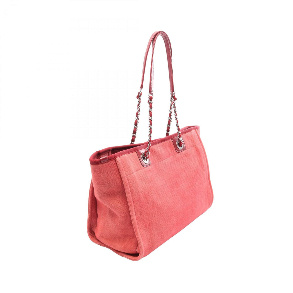 CHANEL Red/Bordeaux Deauville canvas�leather A67001 2118500065936
