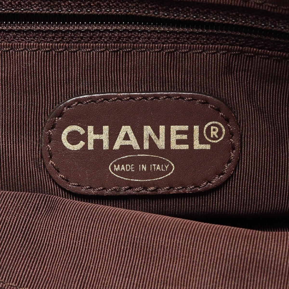 CHANEL Navy/Brown COCO Mark denim�leather 2118500065950