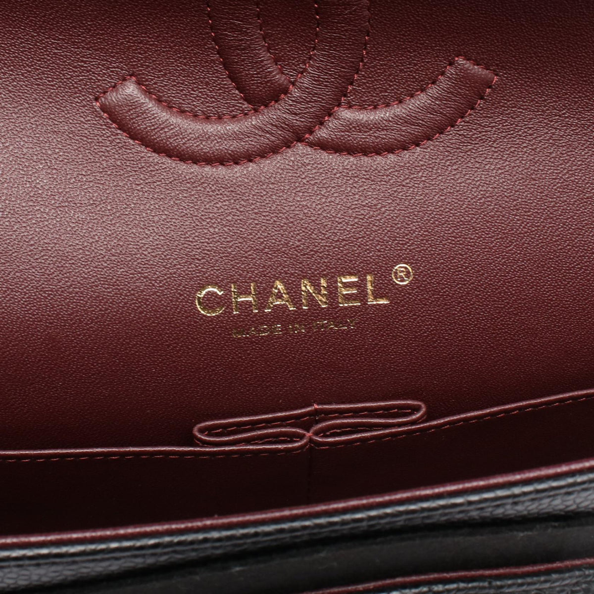 CHANEL Black Matelasse W flap Grained Calfskin leather A01112 2121400017851