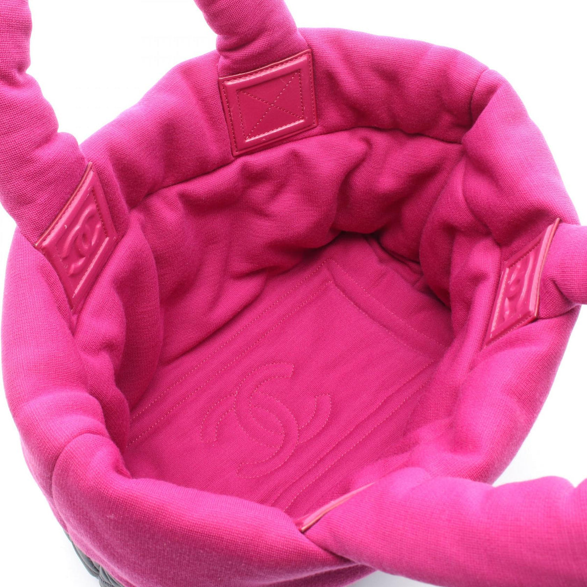 CHANEL Navy/Pink Coco Cocoon Small Reversible Lambskin (sheep leather)�Cotton jersey A48610 2106800637038