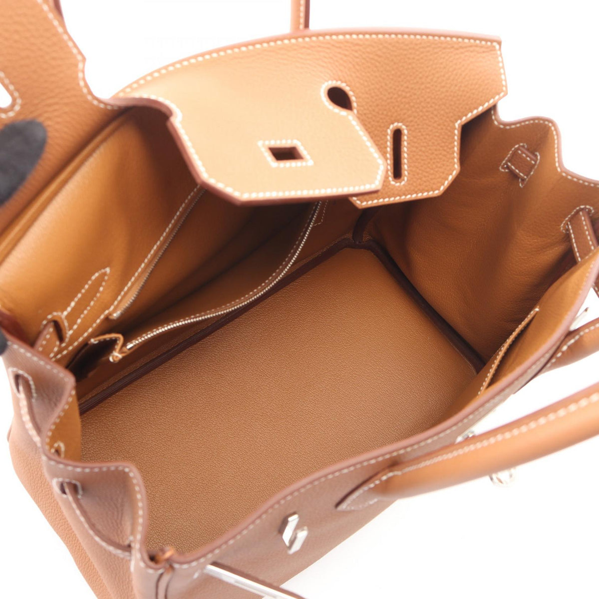 HERMES Birkin 30 Gold Handbag Brown Togo leather Other Togo leather 2121500000340