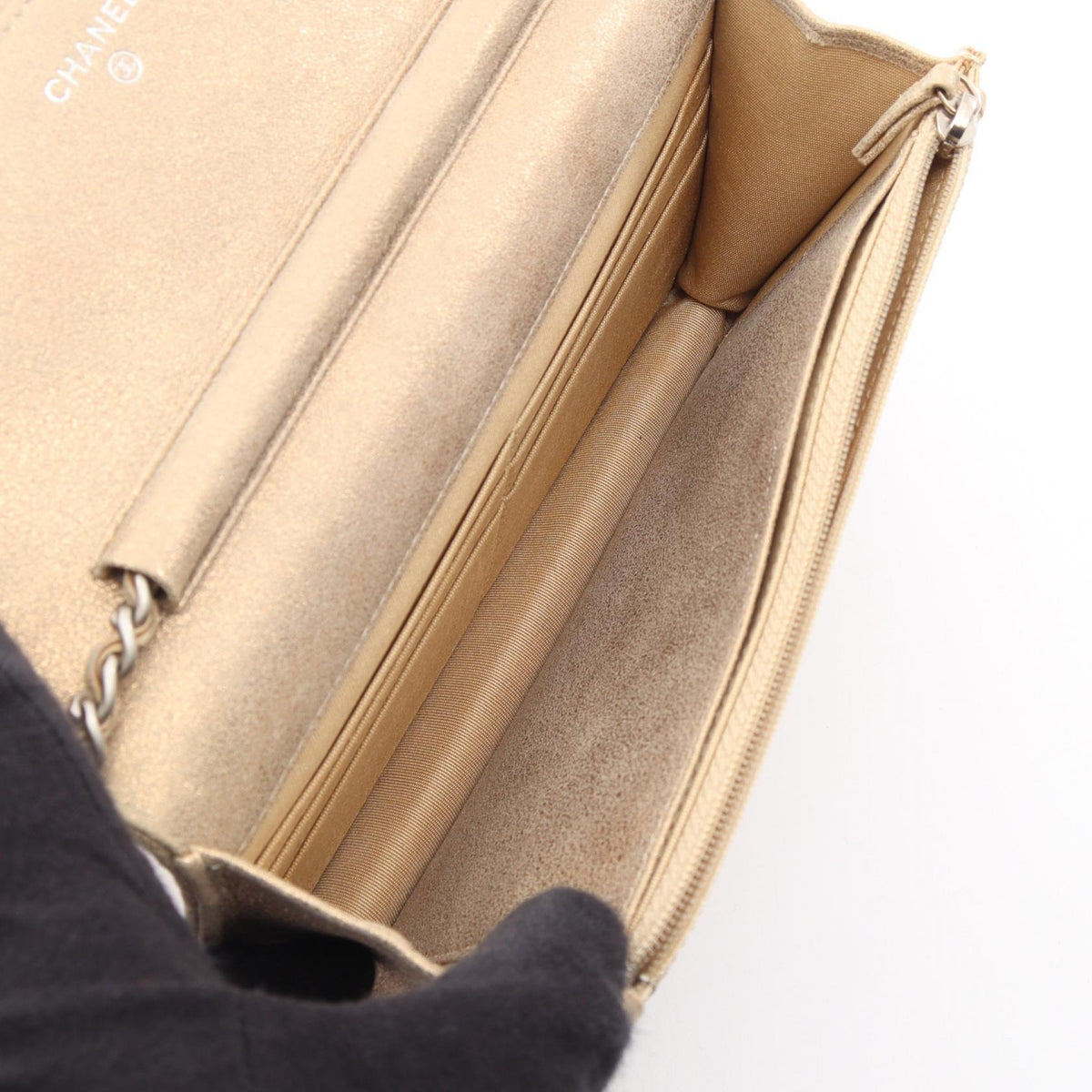 CHANEL Gold Matelasse leather 2107601167403