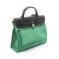 HERMES Alebag Zip PM 2WAY HandbagBamboo Bamboo Green/Black Toile officier canvas leather Toile officier / Vache leather hunter 2120300054607