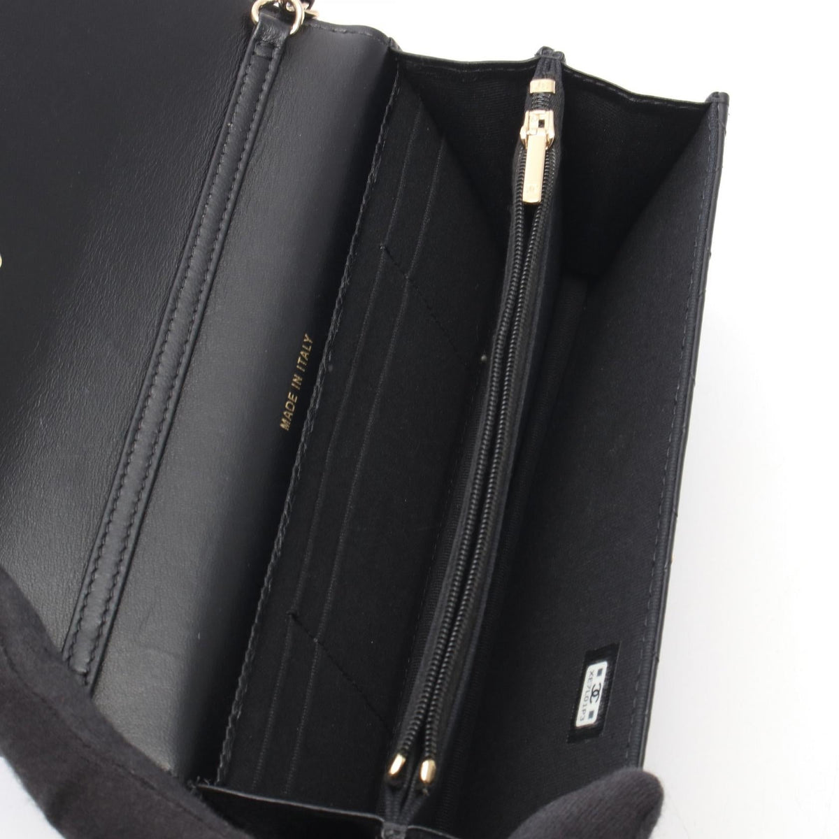 CHANEL Black Matelasse Chain wallet Lambskin (sheep leather) AP4300 2101220002381