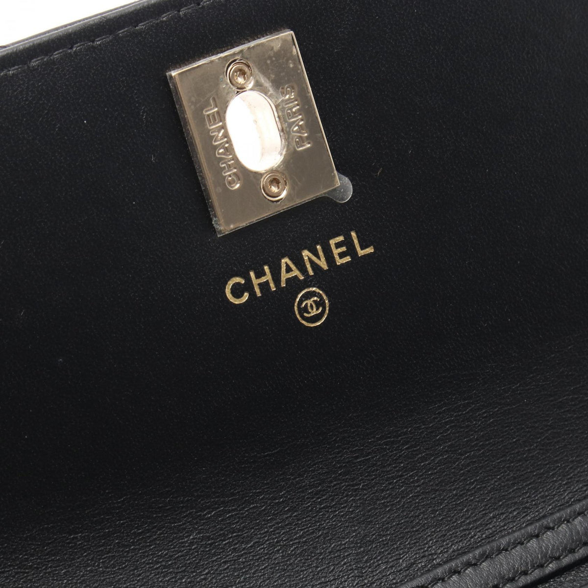 CHANEL Black Matelasse Chain wallet Lambskin (sheep leather) AP4300 2101220002381