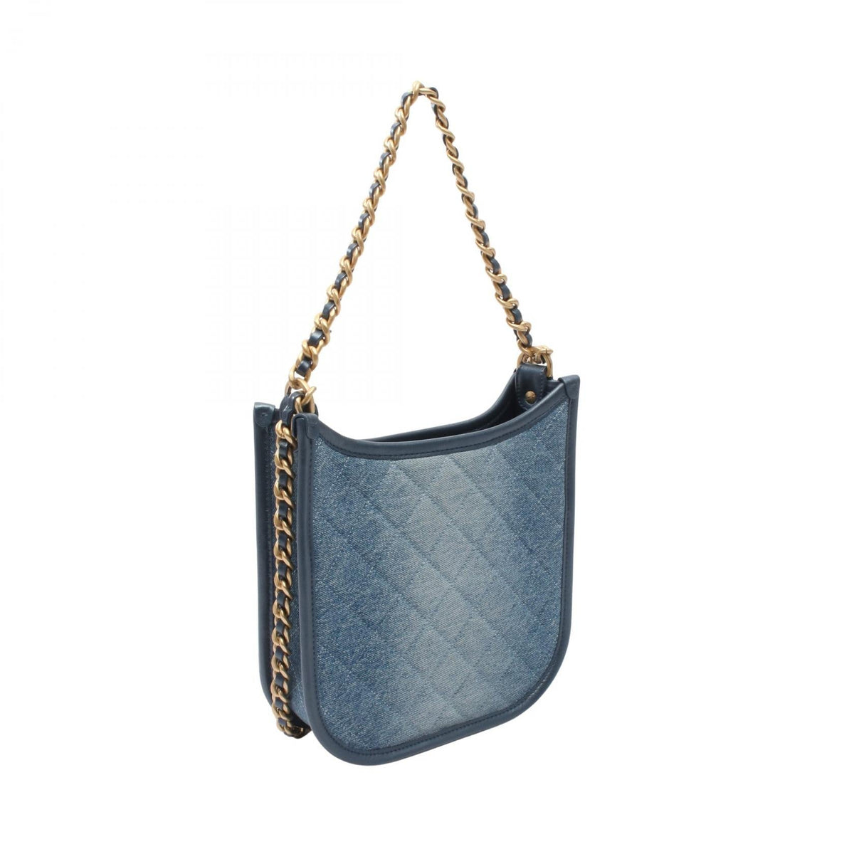 CHANEL Blue Matelasse Hobo denim�leather AS4532 2101220002541