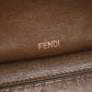 FENDI Peekaboo X-Lite Medium Perforated Handbag White/Brown leather 8BN310 2101220002688