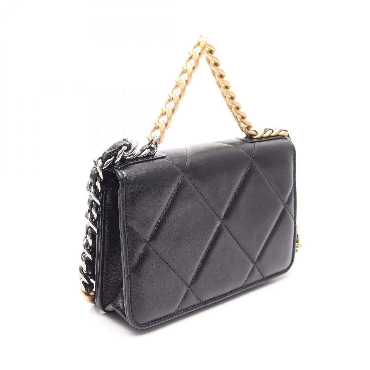 CHANEL Black 19 dix-neuf 19 Matelasse Combination Metal Fittings 2WAY Lambskin (sheep leather) AP0957 2101220002770