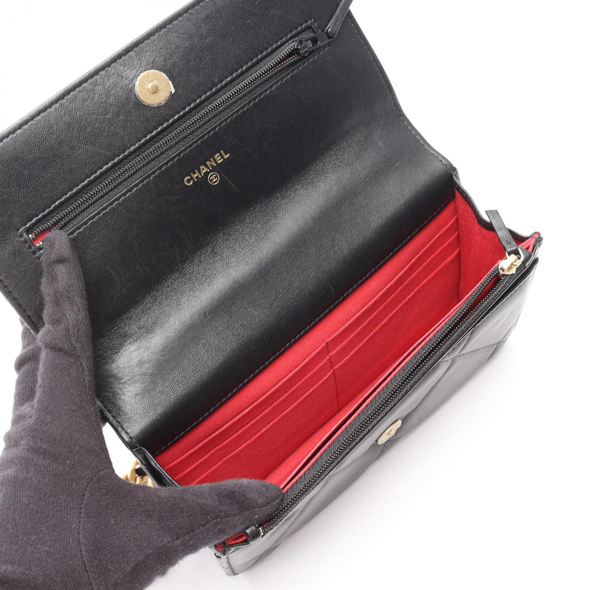 CHANEL Black 19 dix-neuf 19 Matelasse Combination Metal Fittings 2WAY Lambskin (sheep leather) AP0957 2101220002770