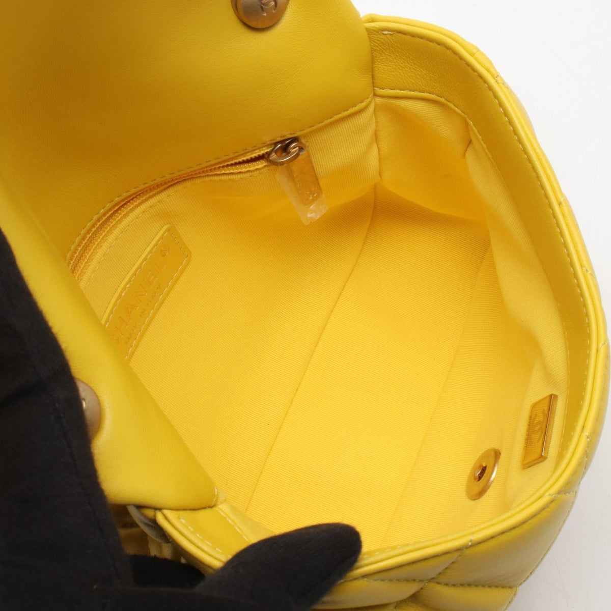 CHANEL Yellow Mini Matelasse leather AS3205 2101220002831