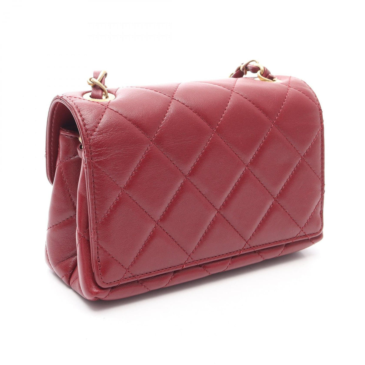 CHANEL Bordeaux Matelasse Small Lambskin (sheep leather) AS2633 2101220002862