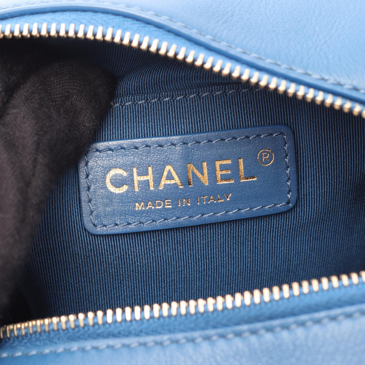 CHANEL Blue Matelasse Small Camera Bag leather AS0538 2101220002916