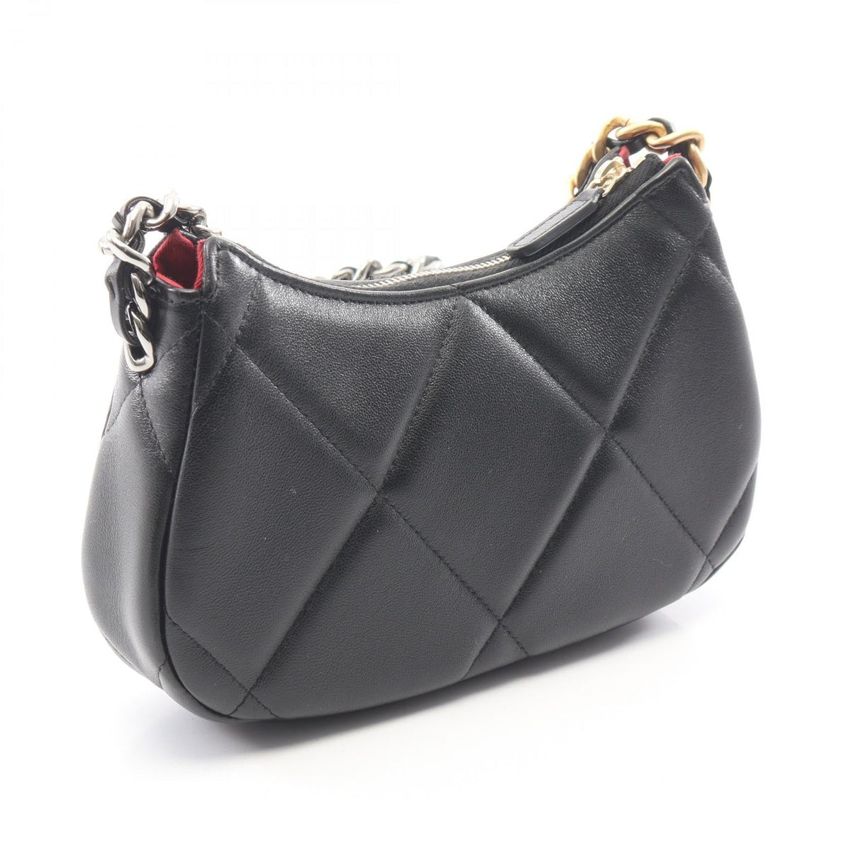 CHANEL Black Chanel 19 Matelasse Small Hobo with Combination Hardware Lambskin (sheep leather) AP3676 2101220002985