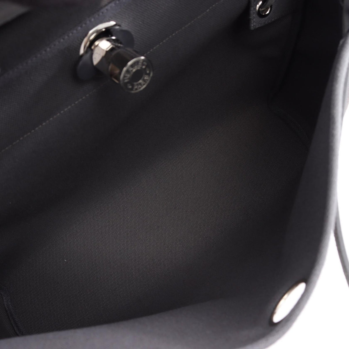 HERMES Herbag Zip Messenger 39 2WAY Handbag Gray Vache leather hunter leather canvas Towar Military 2101219996424