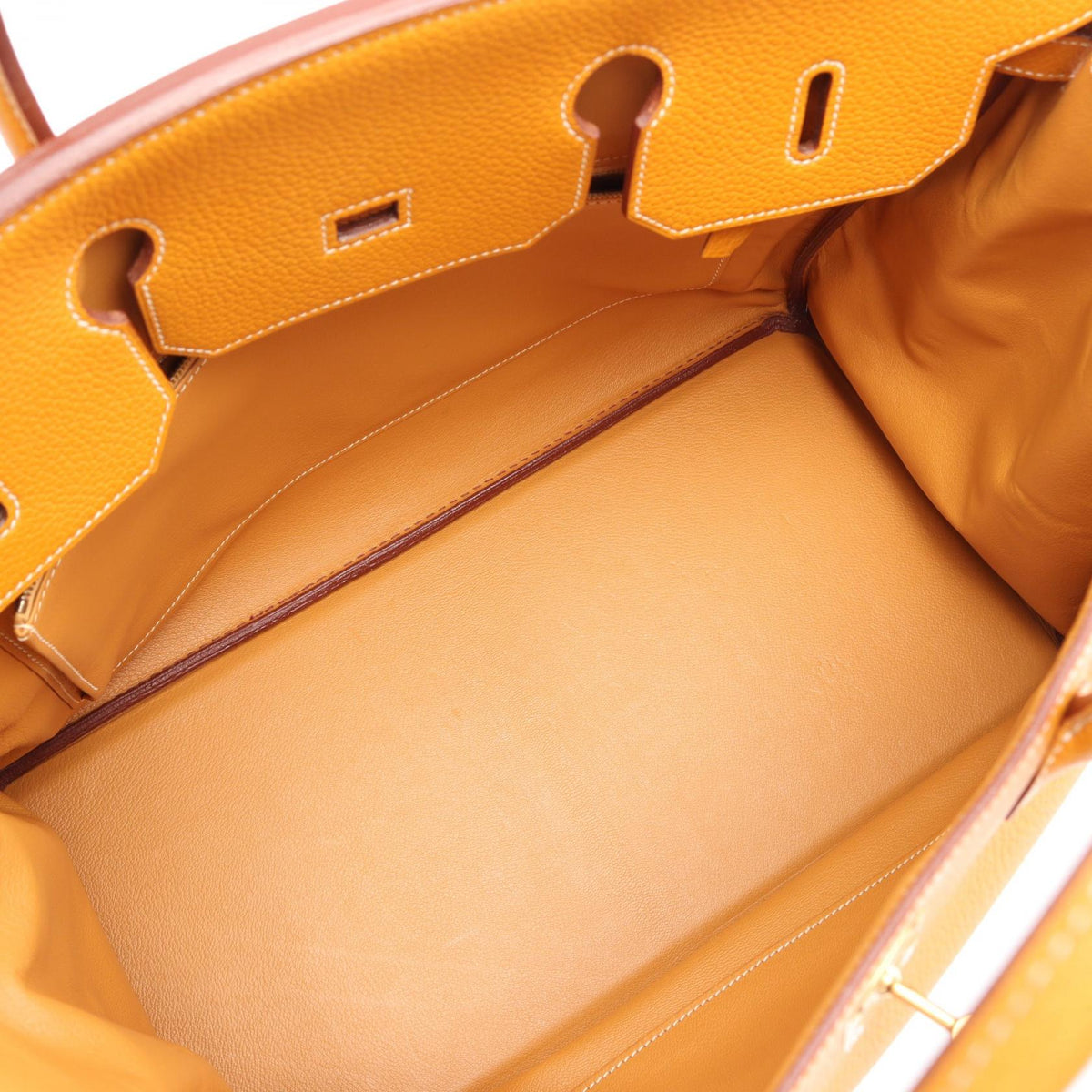 HERMES Birkin 40 Handbag Yellow Togo leather leather 2101219996431